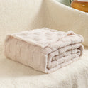 Verdickte Sofabezugdecke, karierte Jacquard-Wolldecke