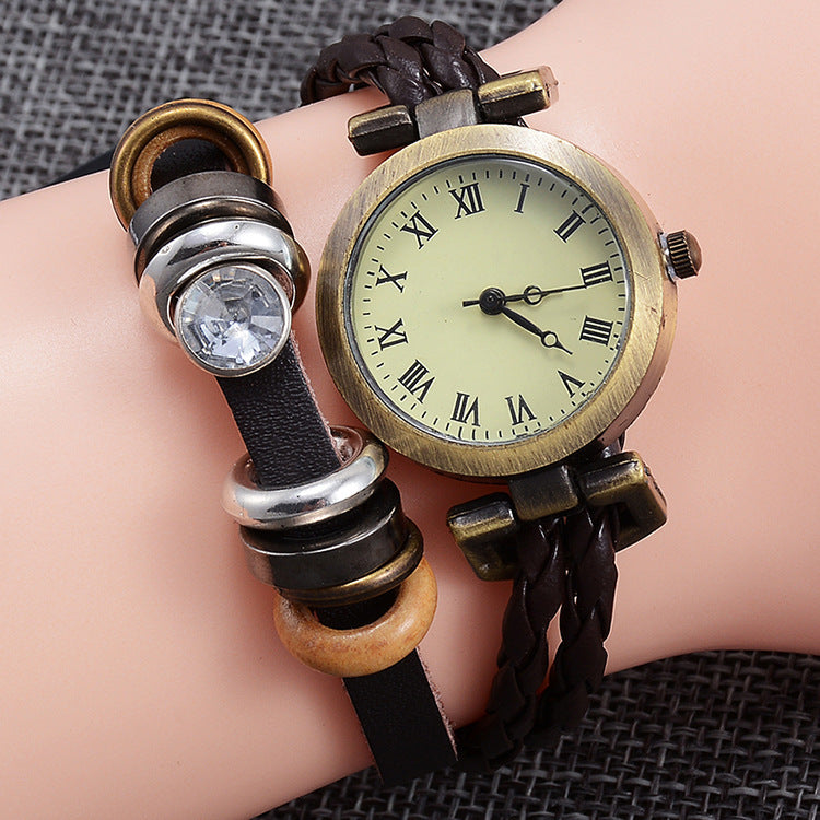 Vintage Craft Armbanduhr Damen Fashion Twist