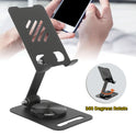 360 Grad drehbarer Metall-Handyhalter für den Schreibtisch, Ständer für Telefonpad, verstellbarer Desktop-Tablet-Halter, Tisch-Handyständer