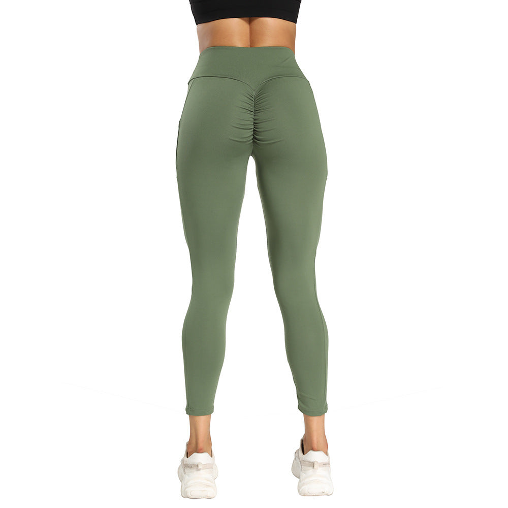 Modische Yogahose mit hoher Taille und Nähten