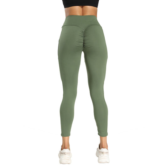 Modische Yogahose mit hoher Taille und Nähten