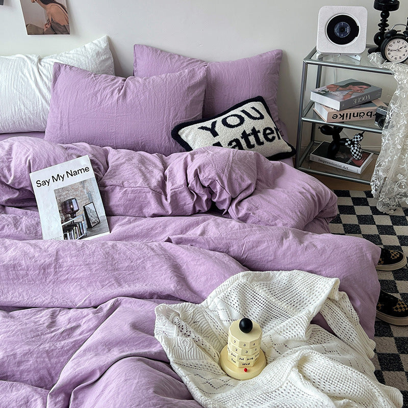 Super Soft Pleated Bed Sheet Quilt Cover
