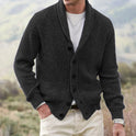 Herrenpullover Einfacher, verdickender Cardigan-Mantel