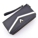 Neue Geldbörse Damen Lang Doppelreißverschluss Clutch