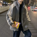 Fried Street Fashion Hong Kong Stil Paar Lose Lamm Plüsch Jacke