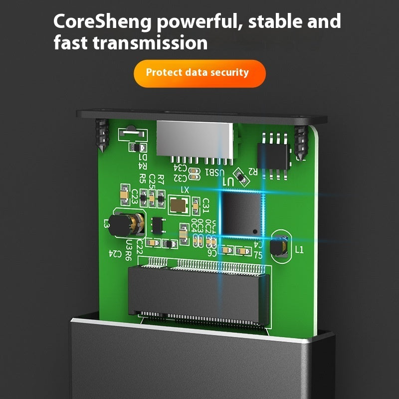 USB30 Solid-State-Festplattenkartusche NGFF-Schnittstelle zu USB30 SSD aus Aluminiumlegierung