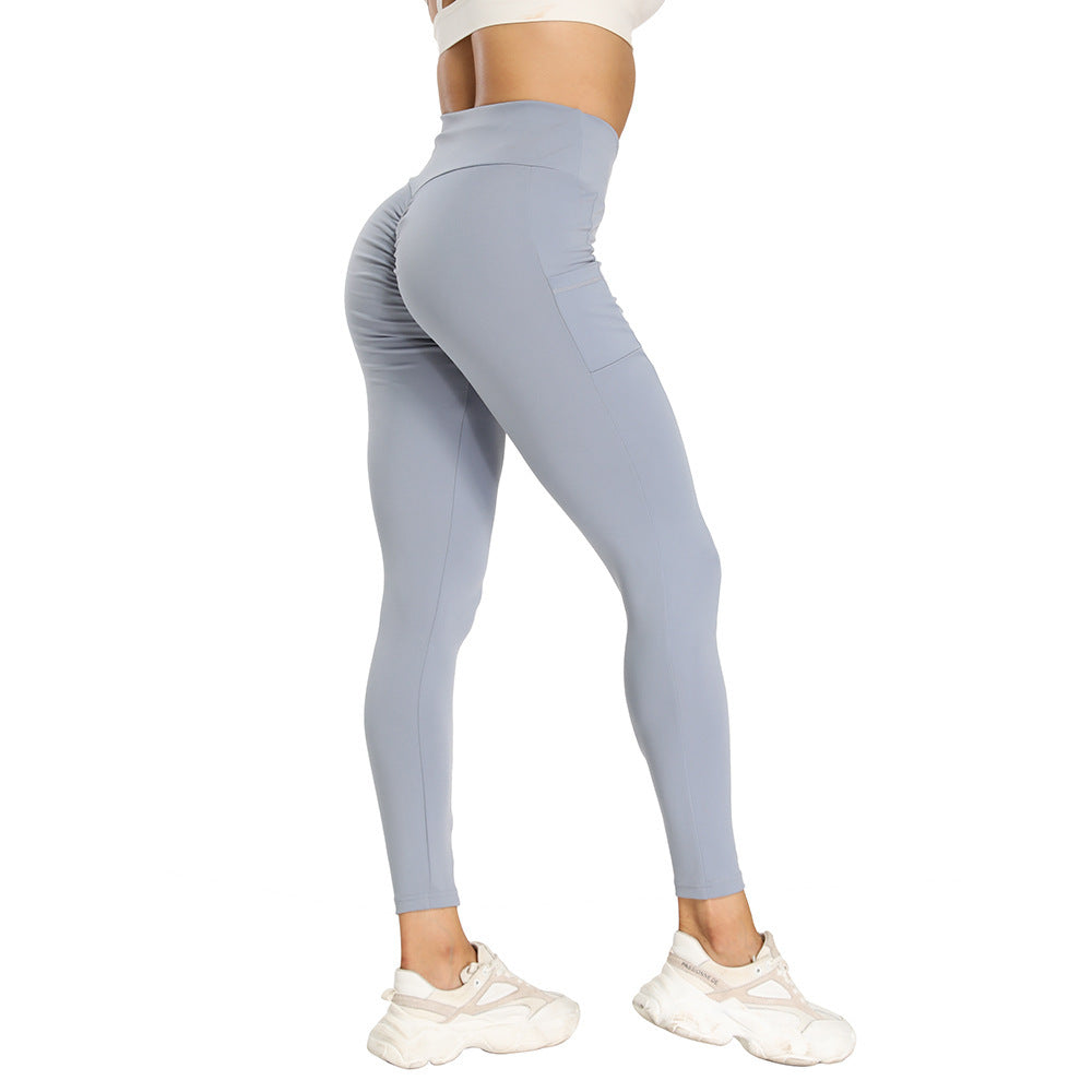 Modische Yogahose mit hoher Taille und Nähten