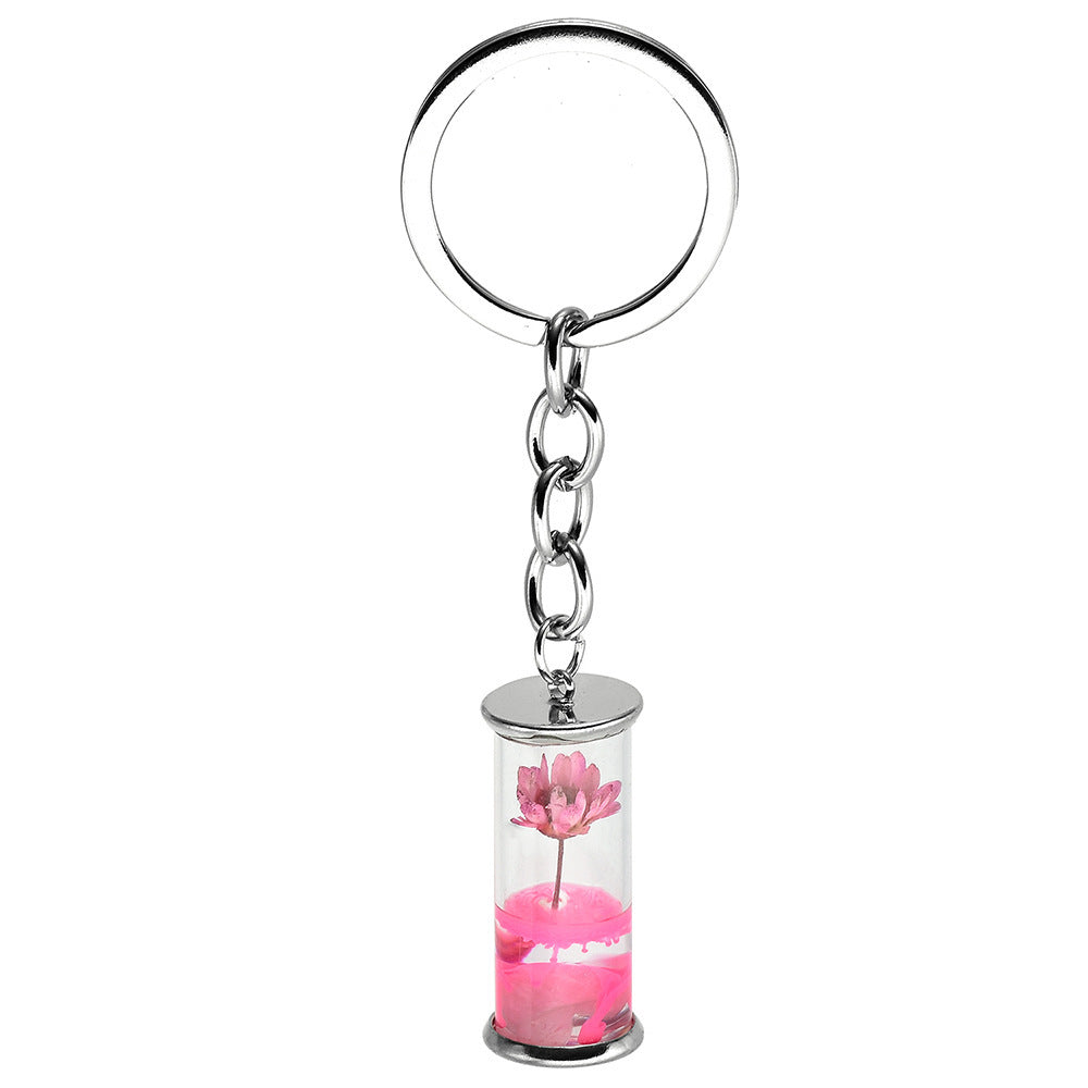 Brasilien Kleine Stern Tropfen Kleber Glasflasche Ewige Blume Anhänger Schlüsselanhänger
