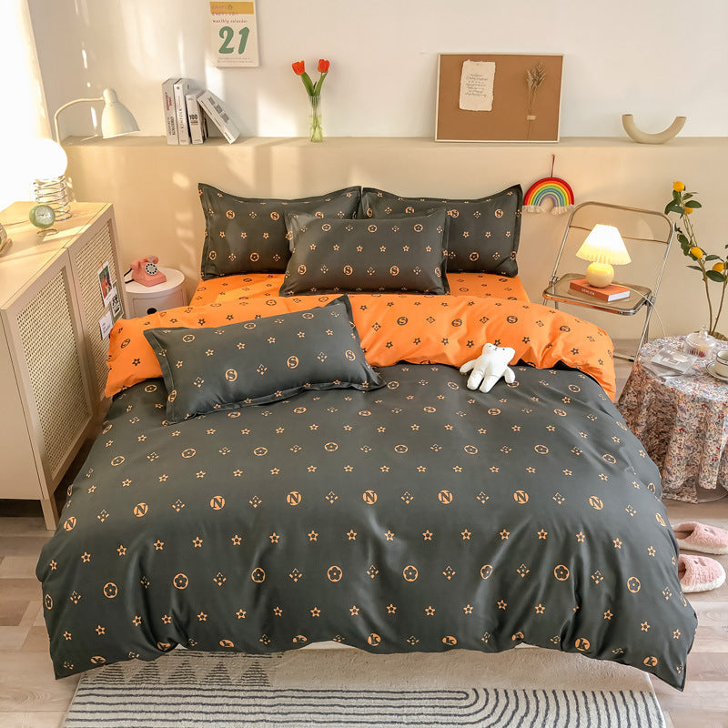 Vierteiliges Bettset Blue Night Sky Bettlaken Bettbezug Einzelbett Doppelbett