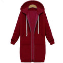 Kapuzen langarm winter pullover damen jacke in eine lange dicke hemd 
