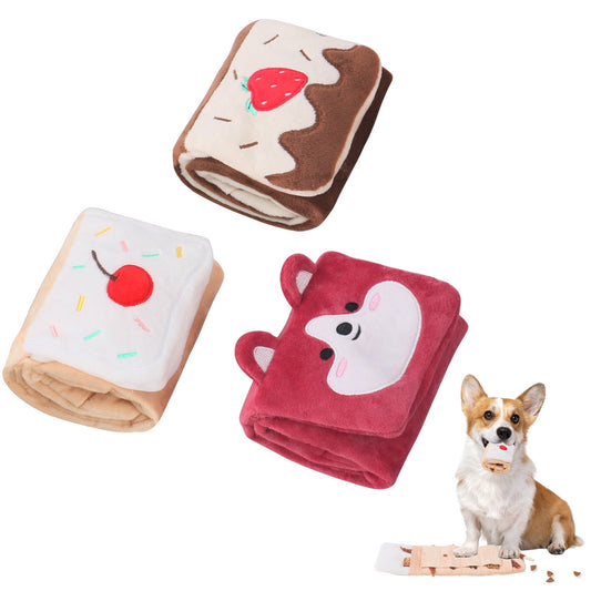 Haustier Futtersuche Schnüffelmatte Hund Plüsch Sound Interaktive Slow Feeder Schnüffelspielzeug Leicht zu reinigen Verstecken Lebensmittel Molar Puzzle Spielzeug 