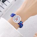 Koreanischen Stil Macaron Farbe Farbe handgemachte geflochtene Armband Pfirsich Herz Uhr