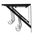 Black Metal Hanging Pan Pot Rack Wall Mounted with 10 Hooks Kitchen Storage Organizer