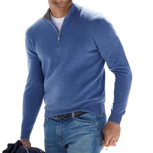Europäische und amerikanische Langarm-Unterhemd Herbst und Winter Herren Strickjacke