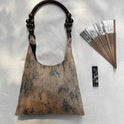 Neu Guo Feng Neue Chinesische Stil Wasser Muster Bambus Blatt Druck Zen Cheongsam Alte Stil High-end Satchel