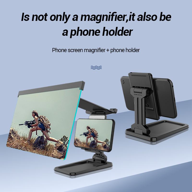 Kompatibel mit Apple, 12-Zoll-Handy-Bildschirmverstärker für iPad, Film, faltbare Schattierung, 3D-Bildschirm, Handy-Verstärker, Lupe, Handy-Halter