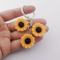 Goldener Sonnenblumen-Schlüsselanhänger, süßer, einfacher Anhänger für Tasche und Gepäck