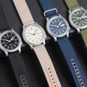 Herren-Quarzuhr mit dreipoligem Nylonarmband und Legierung