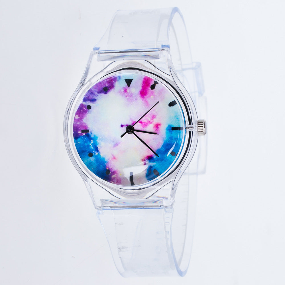 Koreanische Mode und schöne Farbe Jelly Student Casual Watch