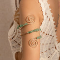 Kies Armkette Armband Perlen Spirale gelegt Armband