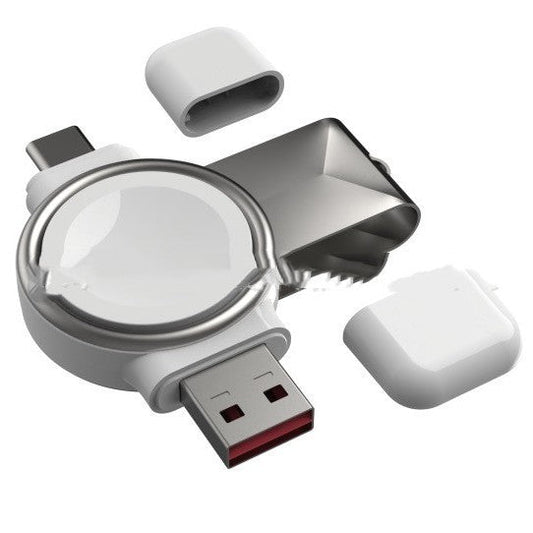2 in 1 magnetische Uhr drahtlose Ladegerät Schnittstelle für Apple Uhr IWatch schnelles Aufladen tragbare Typ-C USB