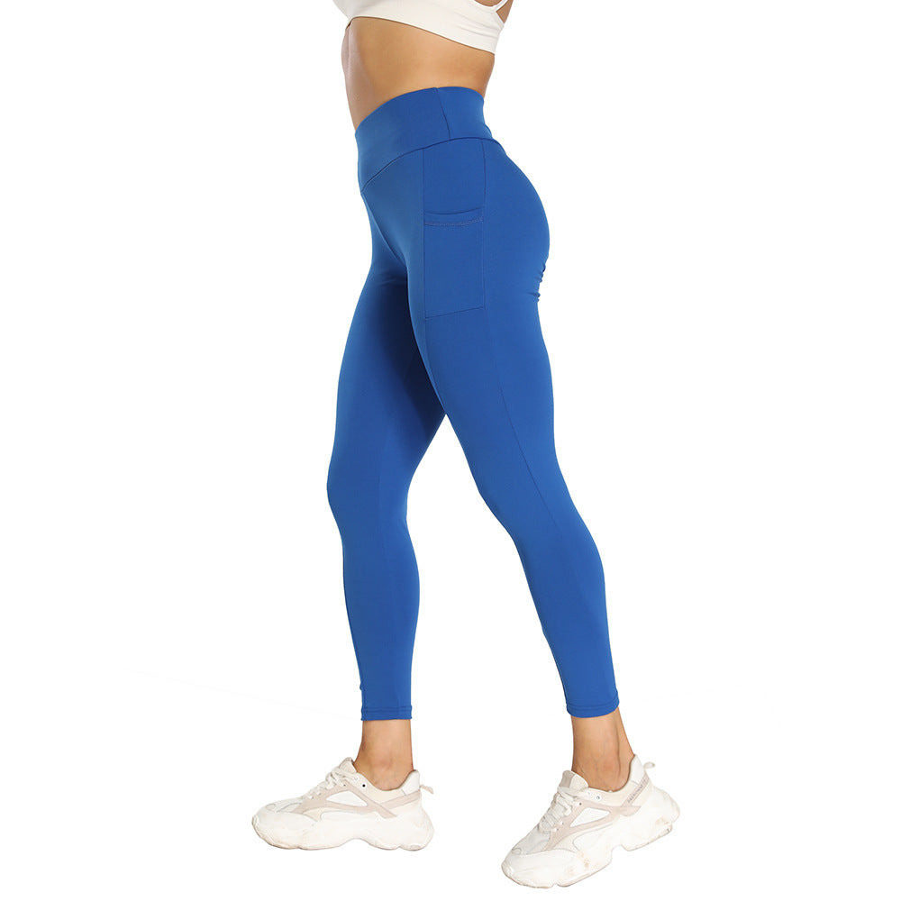 Modische Yogahose mit hoher Taille und Nähten
