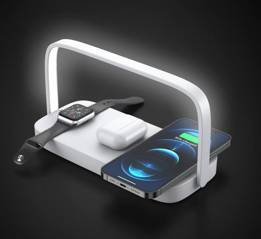 Drei-in-eins-Handy-Wireless-Ladegerät Kleine Nachtlampe