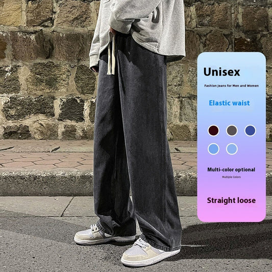 Herren Jeans im Retro-Look, gewaschen, gerade, lockere Freizeitjeans