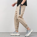 Gekürzte, dünne, lässige Hose mit Kordelzug