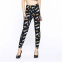 Women's Fashion Double-sided Brushed English Letters Nine-quarter Pants