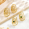 Wirbelförmige ovale Diamant-Ohrstecker