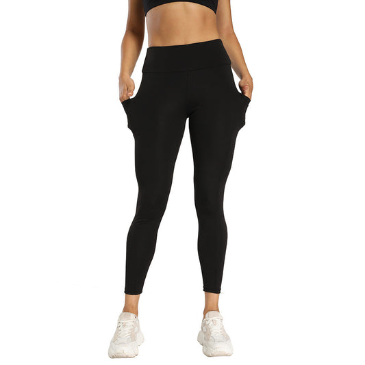 Modische Yogahose mit hoher Taille und Nähten