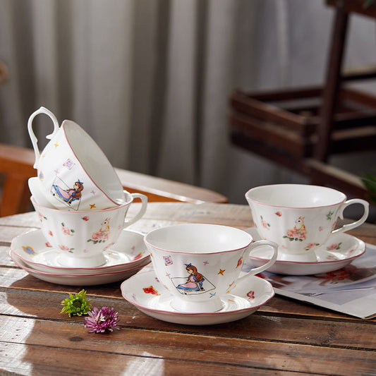 Retro French Coffee Set Suit Ceramic Girly Heart