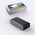 LED Elektrischer Wecker Mit Drahtlosem Ladegerät Desktop Digital Despertador Thermometer Uhr HD Spiegel Uhr Uhr Tisch Dekor