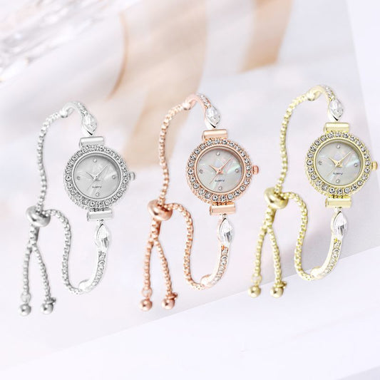 Dekorative ausziehbare Armbanduhr mit Diamant-Zifferblatt