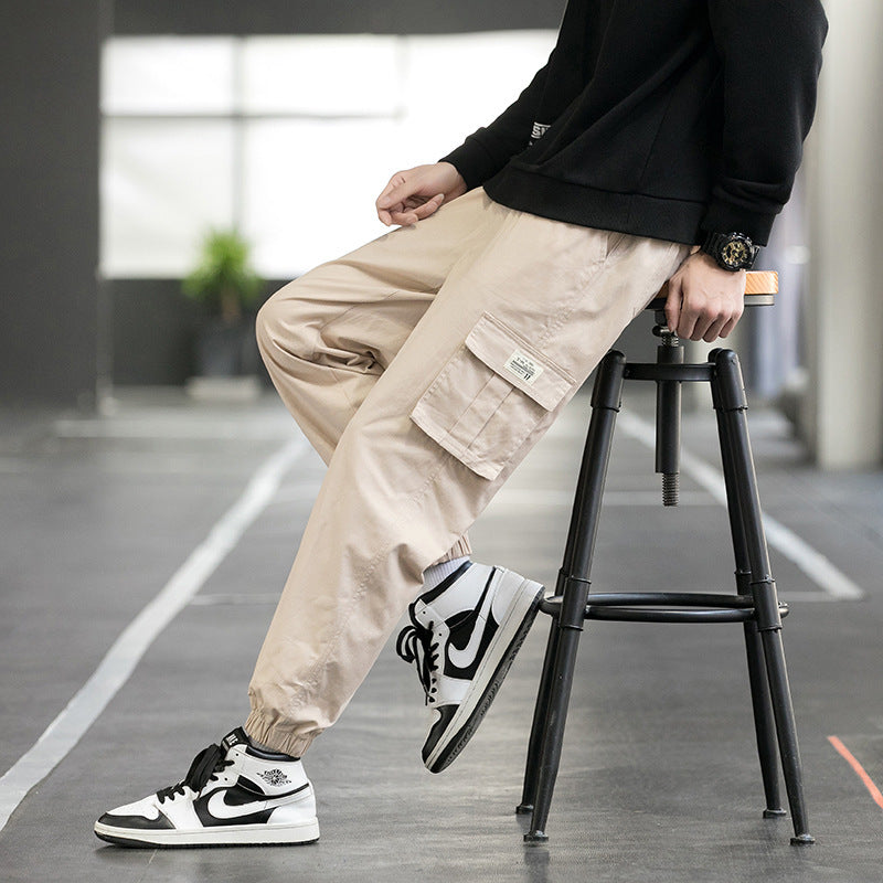 Cargohose Herren Streetwear Jogger Casual Jogginghose Techwear Army Hose