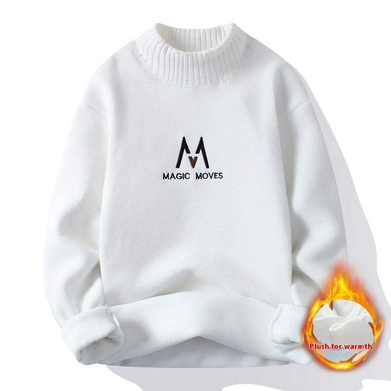 Pullover Herren Winter Fleece-gefüttert Verdickt
