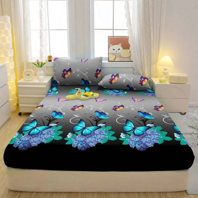 Dreiteiliges Bettwäscheset mit Bettlaken und Kissenbezug für das Schlafzimmer