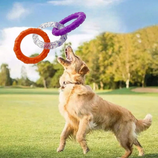 Schwimmendes Wasserspielzeug für Hunde, Haustier-Fliegende Scheibe, Trainingsring, interaktives Spielzeug, Puller, resistent gegen aggressives Kauen, für kleine und mittelgroße Hunde