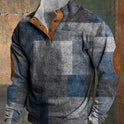 Frühling und Herbst Reißverschluss Digitaldruck Herrenpullover