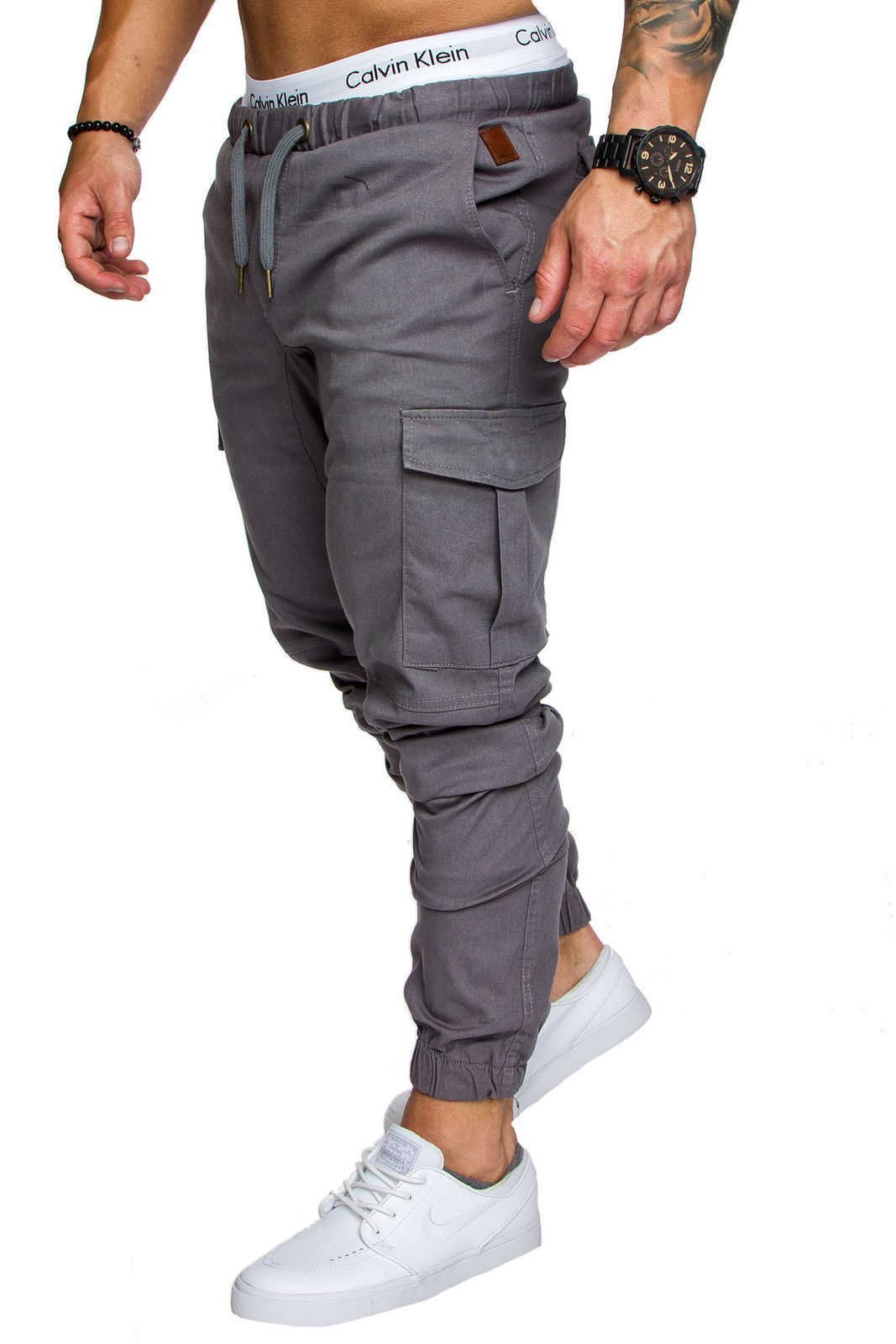 Herren Freizeithose aus gewebtem Stoff Korsetthose 