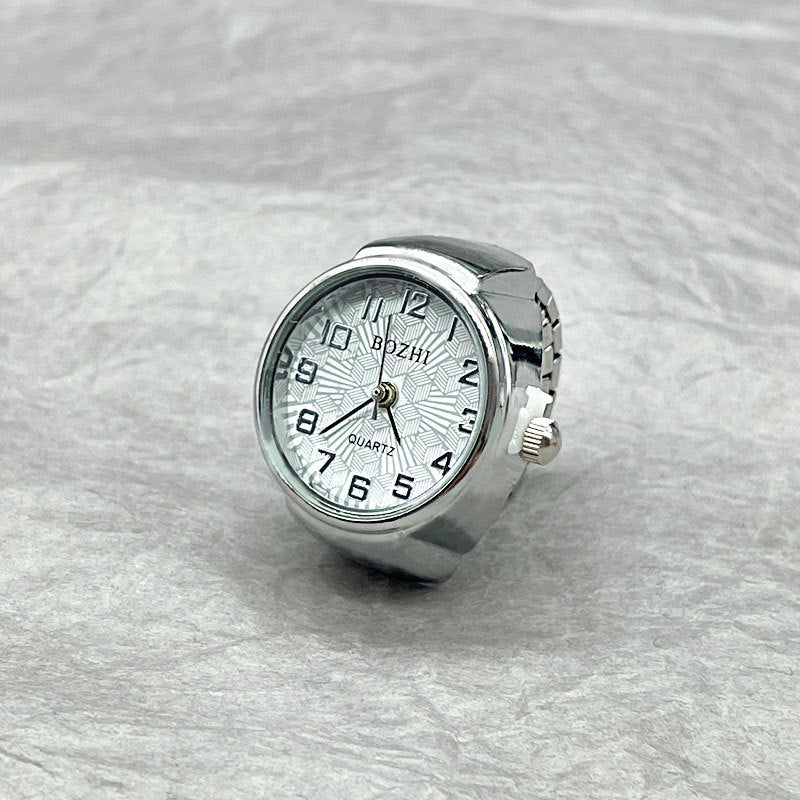 Ringuhr Einfache Gold- und Silberschale All-Match-Ringuhr