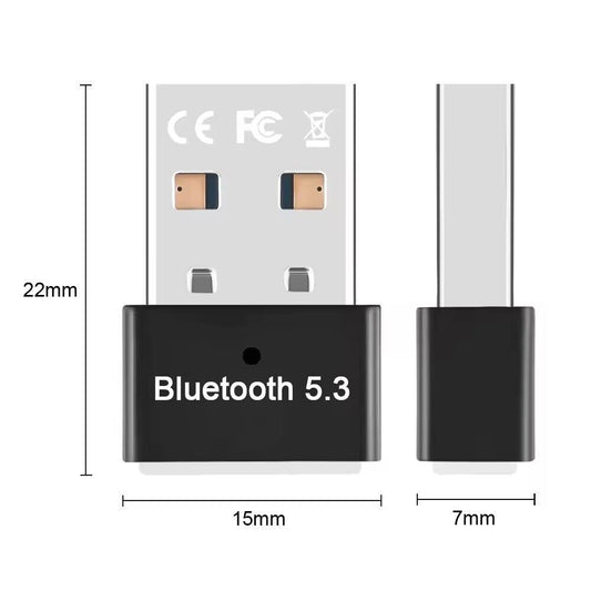 USB Bluetooth 5.3 Adapter PC Dongle Stick 20m Reichweite PC Laptop Maus Tastatur