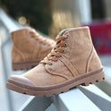 Patinated martin boots