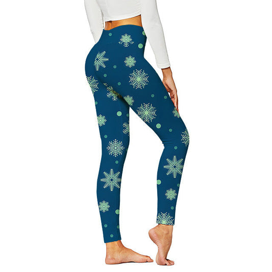 Yogahose mit Weihnachtsmuster im Digitaldruck