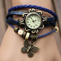 Armbanduhr mit Aufzug aus Rindsleder