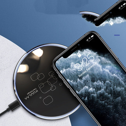 Drahtlose Ladegerät Desktop Disc Ultra-dünne Schnelle Ladung Handy Drahtlose Ladegerät