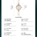 Nischen-Kreative und leicht luxuriöse Armbanduhr mit Perlenarmband für Damen