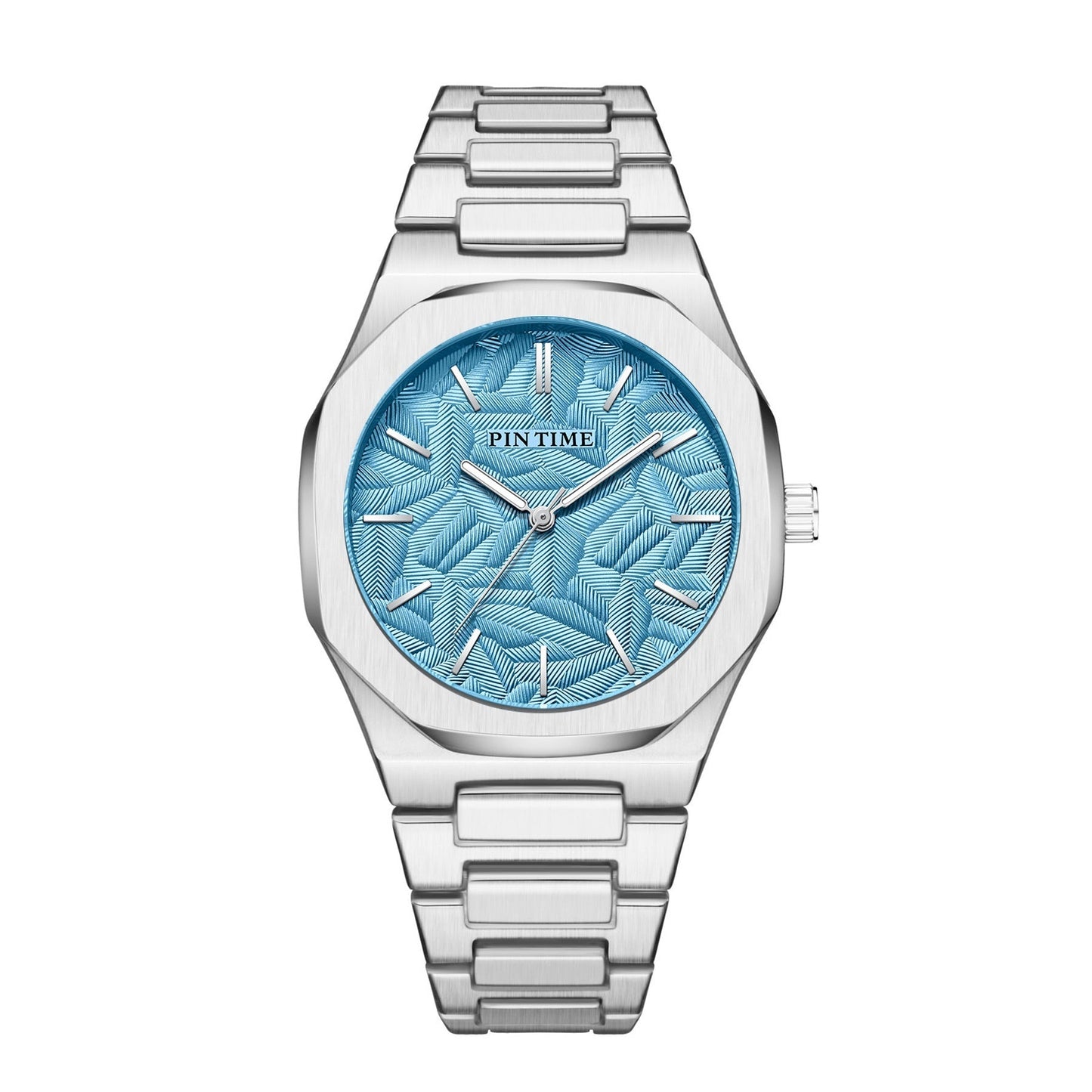 Niche High Sense – Neue wasserdichte Armbanduhr mit Palmblatt-Prägung im Zifferblatt für Herren