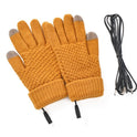 USB Heating Electric Heating Gloves Thermal Thickened Knitting